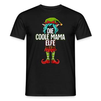 Coole Mama Elfe Partnerlook Weihnachten - Männer T-Shirt - Schwarz - Vorne - AI Model Male 178 light (178cm)