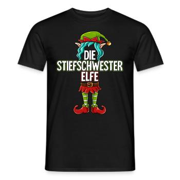 Stiefschwester Elfe Partnerlook Weihnachten - Männer T-Shirt - Schwarz - Vorne - AI Model Male 178 light (178cm)