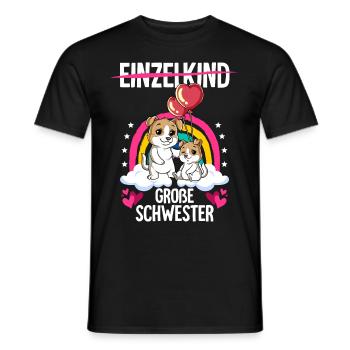 Ich werde Große Schwester Hunde - Männer T-Shirt - Schwarz - Vorne - AI Model Male 178 light (178cm)