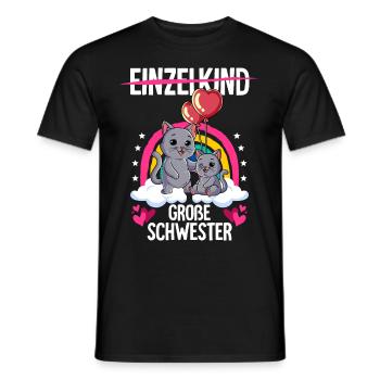 Ich werde Große Schwester Katzen - Männer T-Shirt - Schwarz - Vorne - AI Model Male 178 light (178cm)