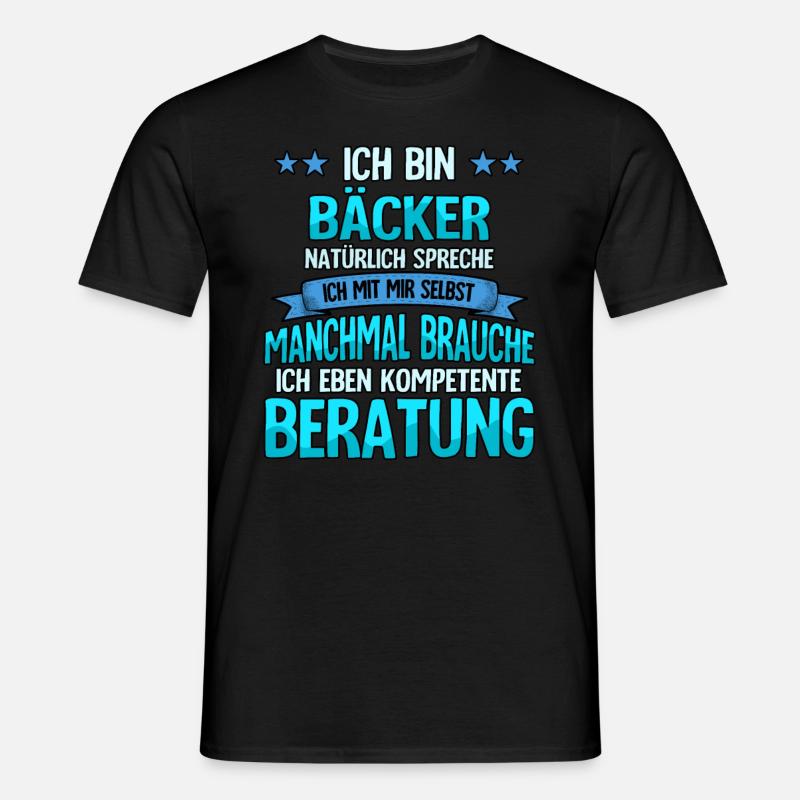 Bäcker - Männer T-Shirt - Schwarz