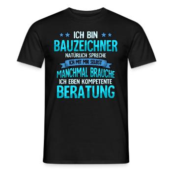 Bauzeichner - Männer T-Shirt - Schwarz - Vorne - AI Model Male 178 light (178cm)