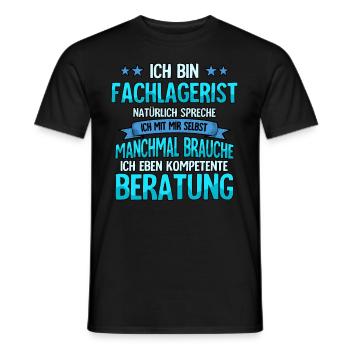 Fachlagerist - Männer T-Shirt - Schwarz - Vorne - AI Model Male 178 light (178cm)
