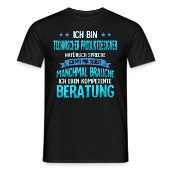 Technischer Produktdesigner - Männer T-Shirt - Schwarz - Vorne - AI Model Male 178 light (178cm)
