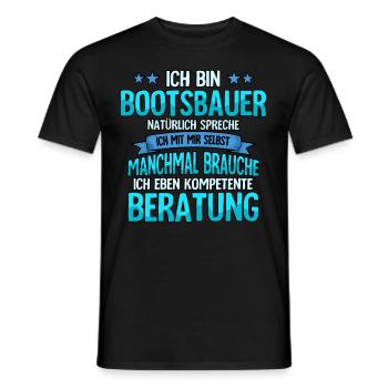 Bootsbauer - Männer T-Shirt - Schwarz - Vorne - AI Model Male 178 light (178cm)