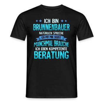 Brunnenbauer - Männer T-Shirt - Schwarz - Vorne - AI Model Male 178 light (178cm)