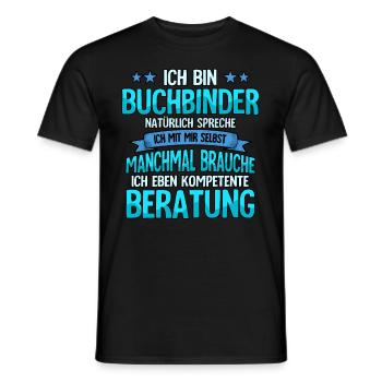 Buchbinder - Männer T-Shirt - Schwarz - Vorne - AI Model Male 178 light (178cm)