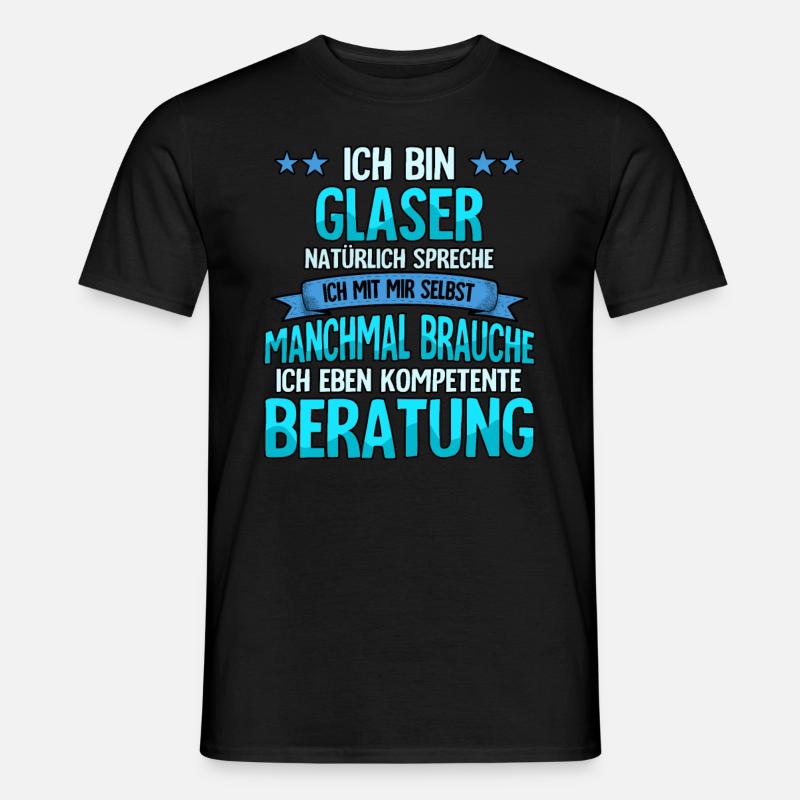 Glaser - Männer T-Shirt - Schwarz