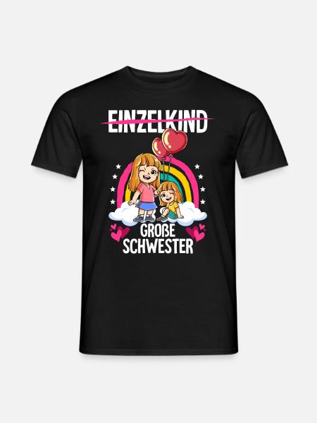 Ich werde Große Schwester Mädchen - Männer T-Shirt - Schwarz