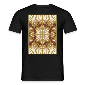 Art Nouveau, Arts & Crafts, Esthétique, Vintage-1900 - T-shirt homme - noir - Devant - AI Model Male 178 light (178cm)