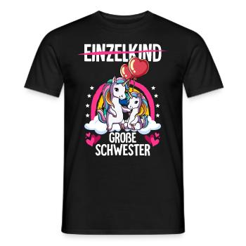 Ich werde Große Schwester Einhorn - Männer T-Shirt - Schwarz - Vorne - AI Model Male 178 light (178cm)