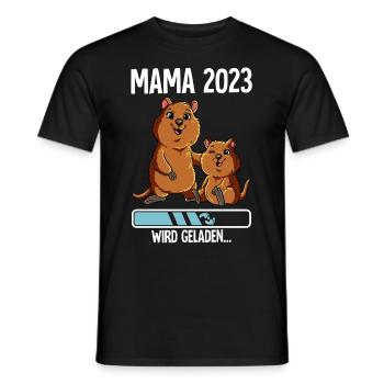 Werdende Mama 2023 - Männer T-Shirt - Schwarz - Vorne - AI Model Male 178 light (178cm)