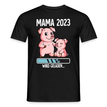 Werdende Mama 2023 - Männer T-Shirt - Schwarz - Vorne - AI Model Male 178 light (178cm)