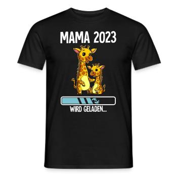 Werdende Mama 2023 - Männer T-Shirt - Schwarz - Vorne - AI Model Male 178 light (178cm)