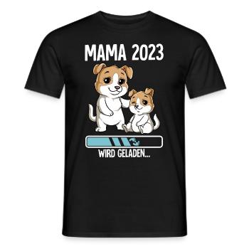Werdende Mama 2023 - Männer T-Shirt - Schwarz - Vorne - AI Model Male 178 light (178cm)