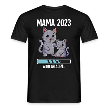 Werdende Mama 2023 - Männer T-Shirt - Schwarz - Vorne - AI Model Male 178 light (178cm)