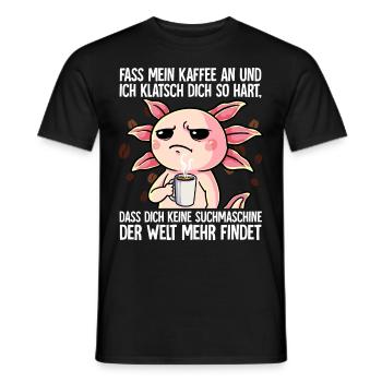 Fass mein Kaffee an und ich klatsch dich Kaffee - Männer T-Shirt - Schwarz - Vorne - AI Model Male 178 light (178cm)