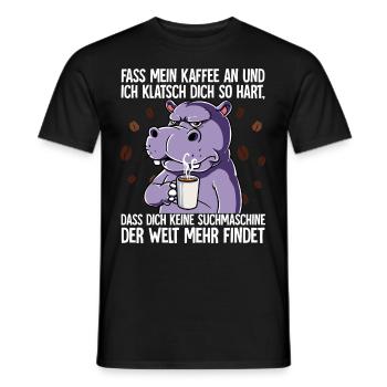 Fass mein Kaffee an und ich klatsch dich Kaffee - Männer T-Shirt - Schwarz - Vorne - AI Model Male 178 light (178cm)