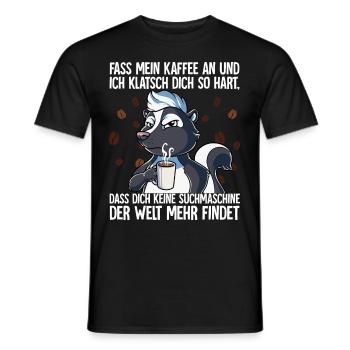 Fass mein Kaffee an und ich klatsch dich Kaffee - Männer T-Shirt - Schwarz - Vorne - AI Model Male 178 light (178cm)