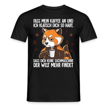 Fass mein Kaffee an und ich klatsch dich Kaffee - Männer T-Shirt - Schwarz - Vorne - AI Model Male 178 light (178cm)