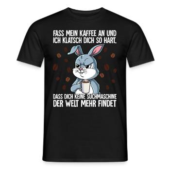 Fass mein Kaffee an und ich klatsch dich Kaffee - Männer T-Shirt - Schwarz - Vorne - AI Model Male 178 light (178cm)
