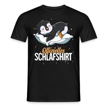Offizielles Schlafshirt Pinguin - Männer T-Shirt - Schwarz - Vorne - AI Model Male 178 light (178cm)