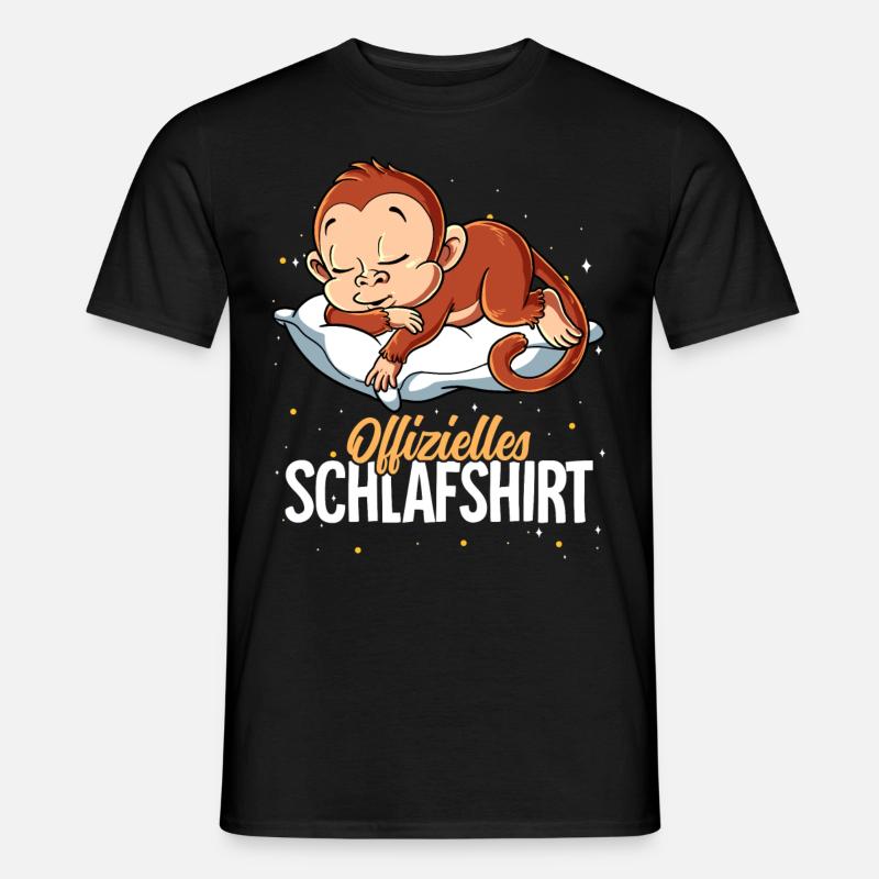 Offizielles Schlafshirt Affe - Männer T-Shirt - Schwarz