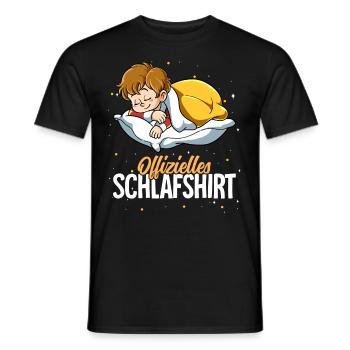 Offizielles Schlafshirt Junge - Männer T-Shirt - Schwarz - Vorne - AI Model Male 178 light (178cm)