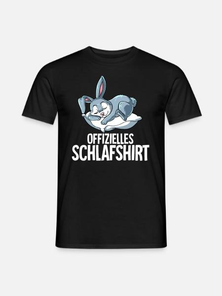 Offizielles Schlafshirt Hase - Männer T-Shirt - Schwarz