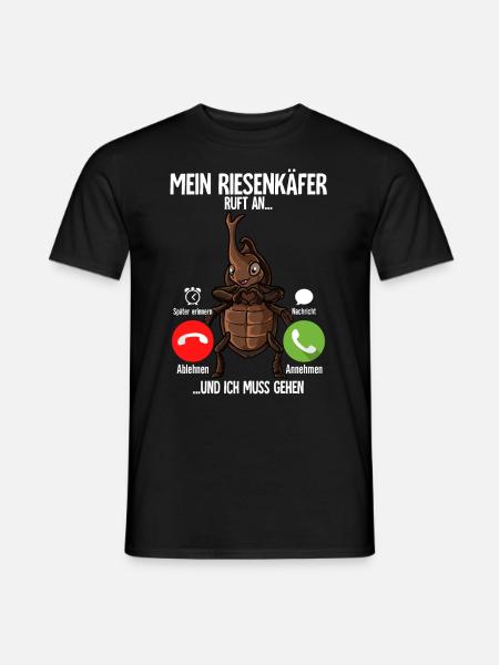 Mein Riesenkäfer Ruft An - Männer T-Shirt - Schwarz