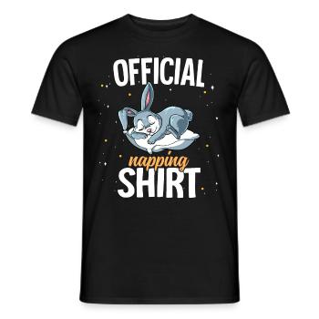 Schlafendes Kaninchen Offizielles Nickerchen - Männer T-Shirt - Schwarz - Vorne - AI Model Male 178 light (178cm)