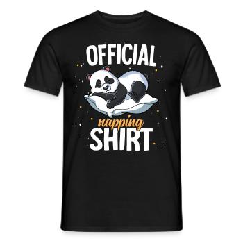Sleeping Panda Official Napping - Men's T-Shirt - black - Front - AI Model Male 178 light (178cm)