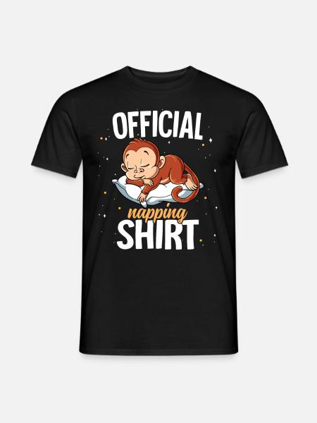Sleeping Monkey Official Napping - Men's T-Shirt - black
