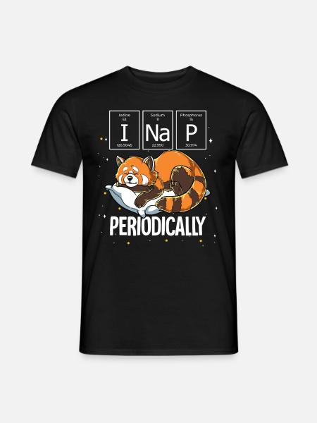 Sleeping Red Panda I Nap Periodically - Men's T-Shirt - black