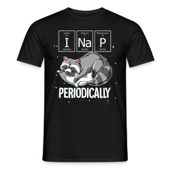 Sleeping Raccoon I Nap Periodically - Men's T-Shirt - black - Front - AI Model Male 178 light (178cm)