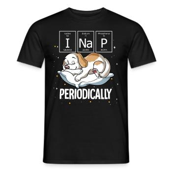Sleeping Dog I Nap Periodically - Men's T-Shirt - black - Front - AI Model Male 178 light (178cm)