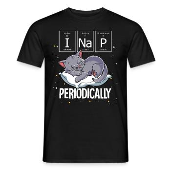Schlafende Katze Ich mache regelmäßig ein Nickerchen - Männer T-Shirt - Schwarz - Vorne - AI Model Male 178 light (178cm)