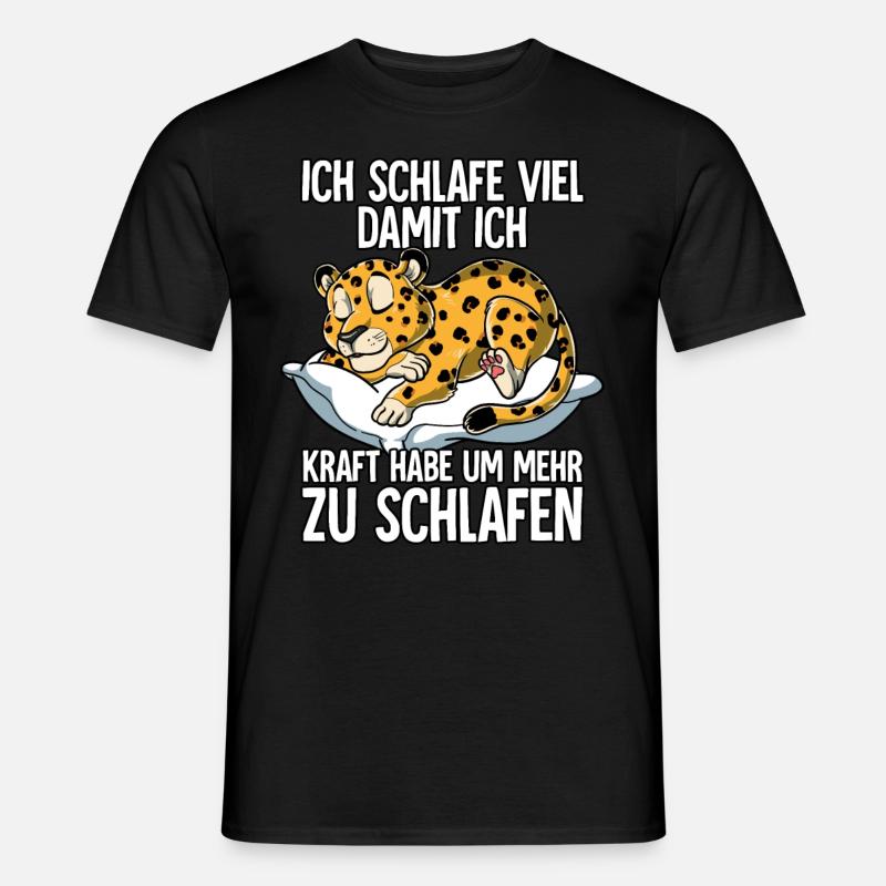 Ich Schlafe Leopard - Männer T-Shirt - Schwarz