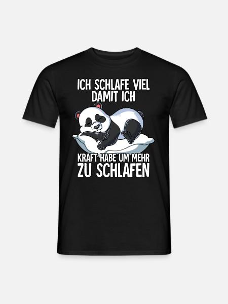 Ich Schlafe Panda - Männer T-Shirt - Schwarz