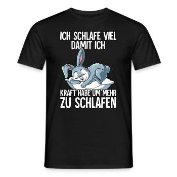 Ich Schlafe Hase - Männer T-Shirt - Schwarz - Vorne - AI Model Male 178 light (178cm)