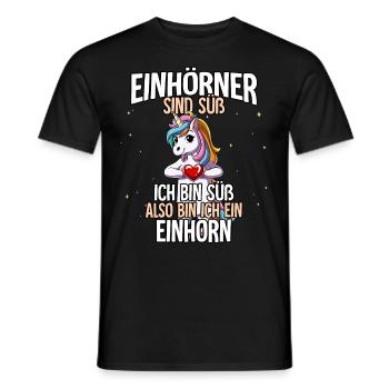 Einhörner Sind Süß Einhorn - Männer T-Shirt - Schwarz - Vorne - AI Model Male 178 light (178cm)