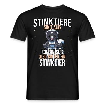 Stinktiere Sind Süß Stinktier - Männer T-Shirt - Schwarz - Vorne - AI Model Male 178 light (178cm)