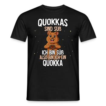 Quokkas Sind Süß Quokka - Männer T-Shirt - Schwarz - Vorne - AI Model Male 178 light (178cm)