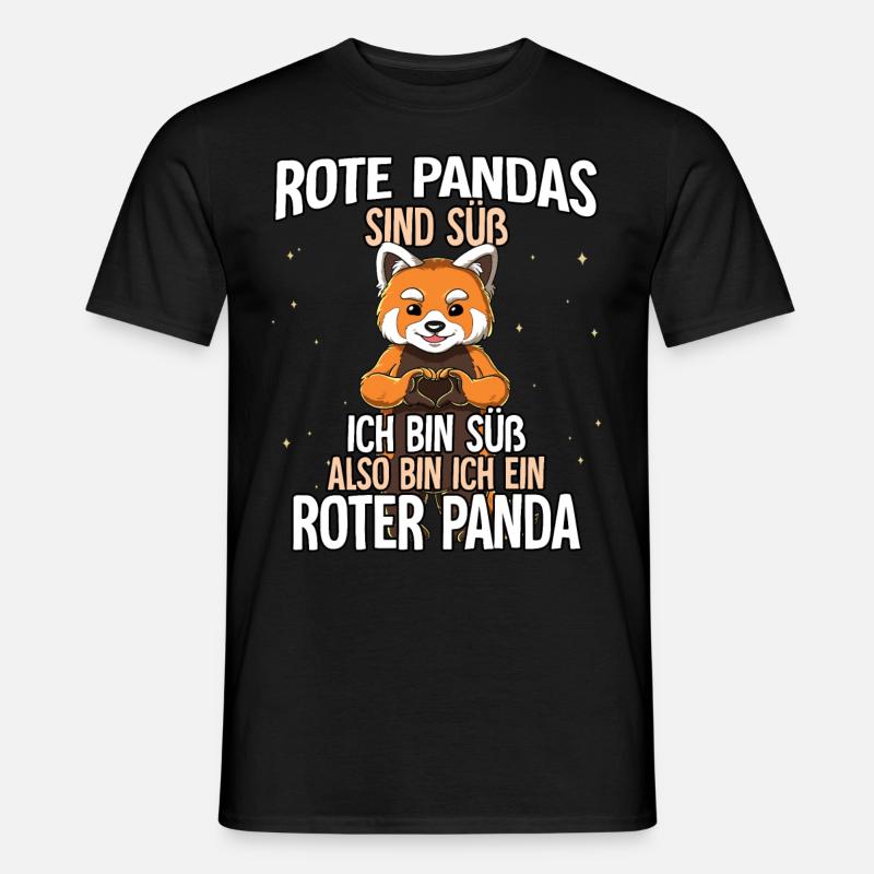 Rote Pandas Sind Süß Roter Panda - Männer T-Shirt - Schwarz