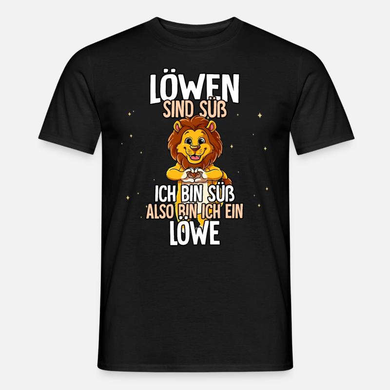 Löwen Sind Süß Löwe - Männer T-Shirt - Schwarz