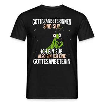 Gottesanbeterinnen Sind Süß Gottesanbeterin - Männer T-Shirt - Schwarz - Vorne - AI Model Male 178 light (178cm)