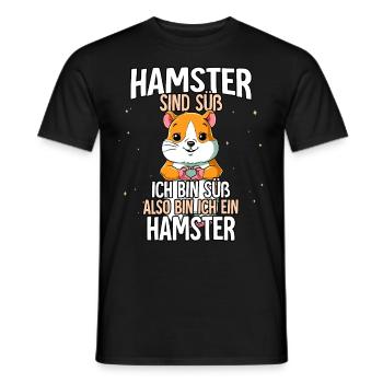 Hamster Sind Süß Hamster - Männer T-Shirt - Schwarz - Vorne - AI Model Male 178 light (178cm)
