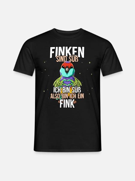 Finken Sind Süß Fink - Männer T-Shirt - Schwarz