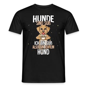 Hunde Sind Süß Hund - Männer T-Shirt - Schwarz - Vorne - AI Model Male 178 light (178cm)