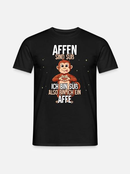 Affen Sind Süß Affe - Männer T-Shirt - Schwarz